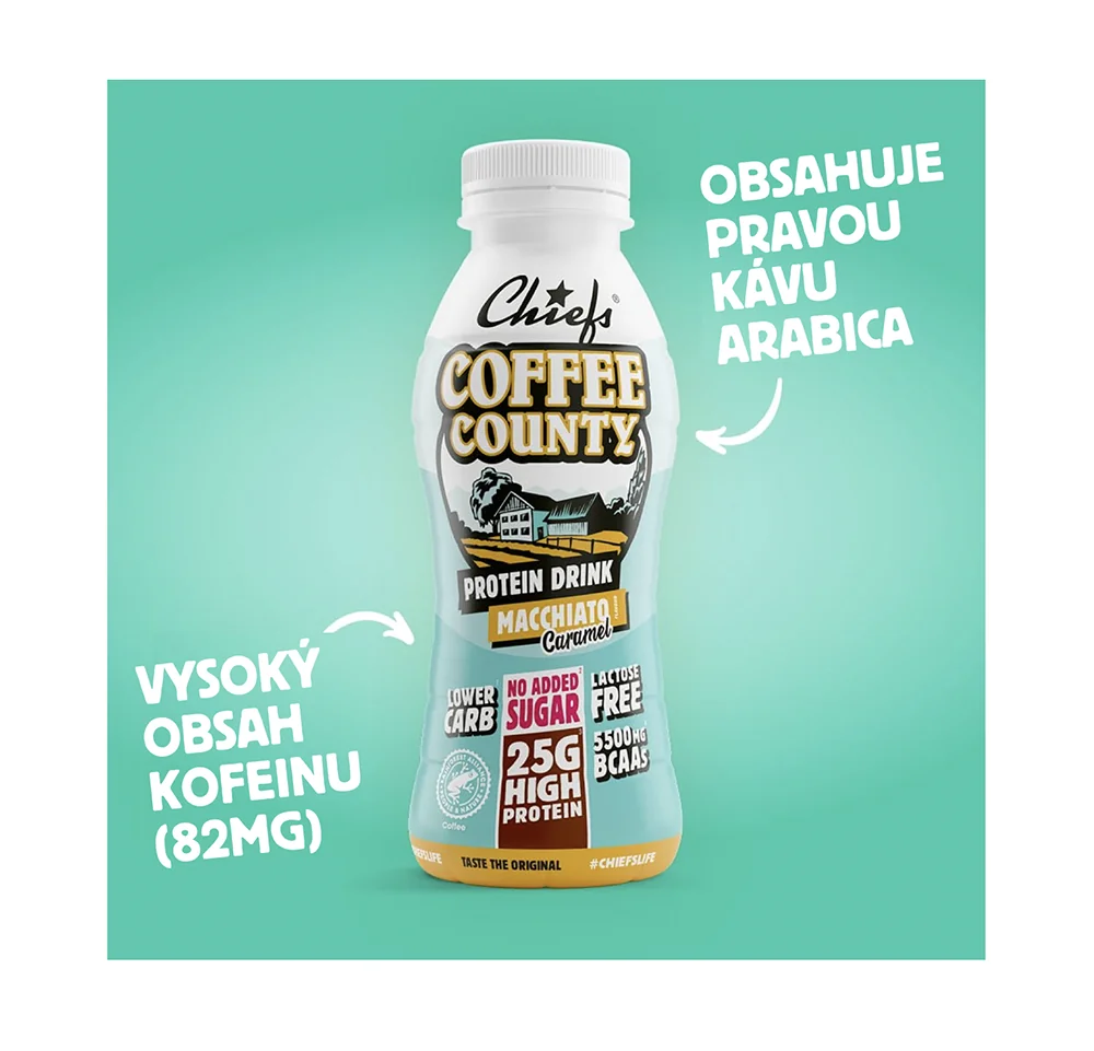 Chiefs Coffe County protein drink 330 ml macchiato caramel