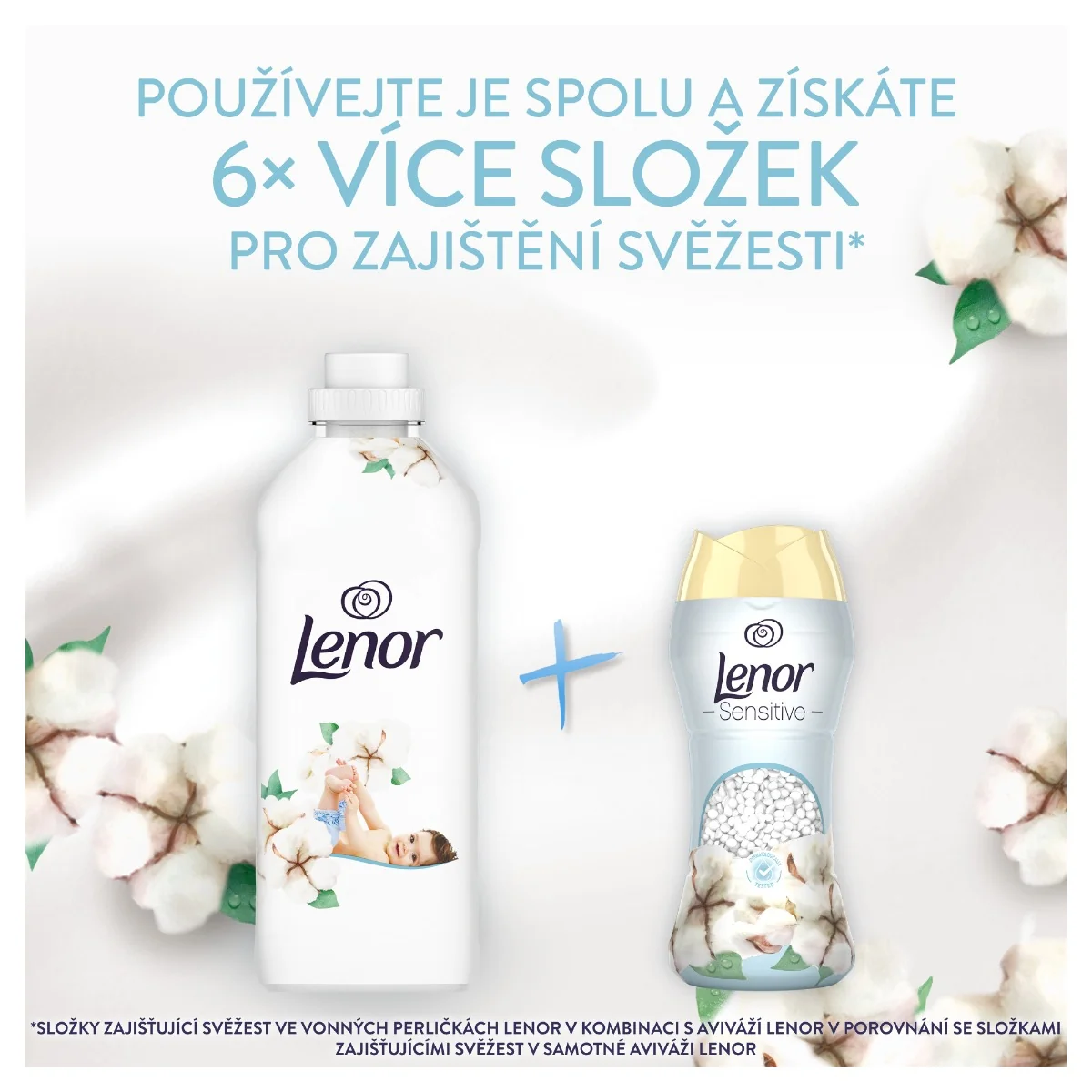 Lenor Sensitive Aviváž Cotton Fresh 1239 ml 59 praní