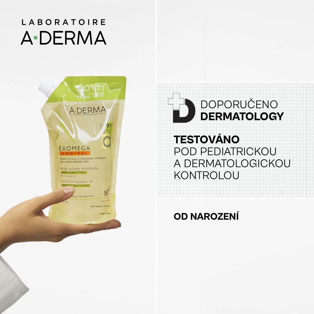 A-Derma Exomega Control Sprchový olej ECO náplň 500 ml