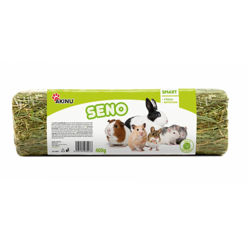 Akinu Lisované seno krmivo pro hlodavce a králíky 11 x 400 g