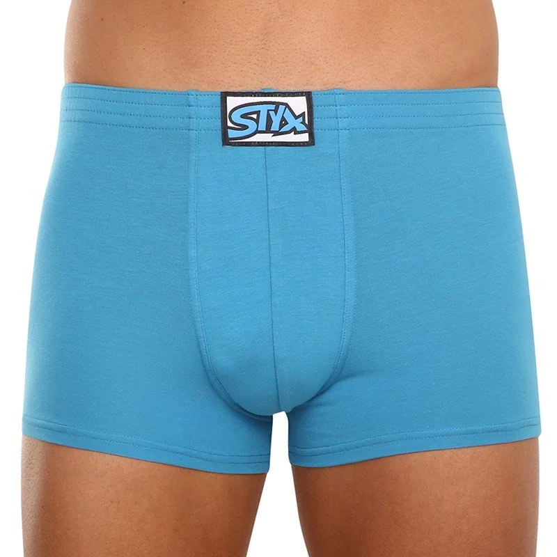 Styx Pánské boxerky klasická guma modré (Q969) M
