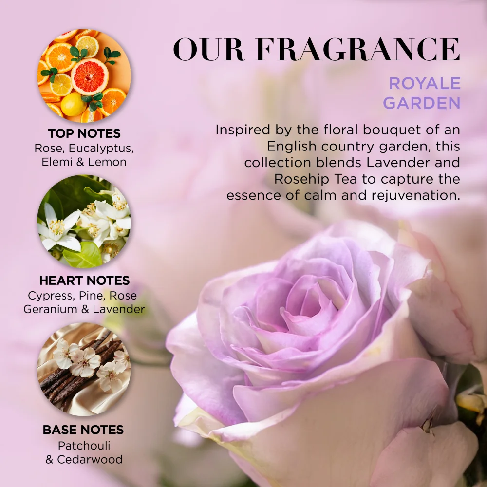 Baylis & Harding Royale Garden Sada péče o ruce Levandule & Šípkový čaj 2x300 ml