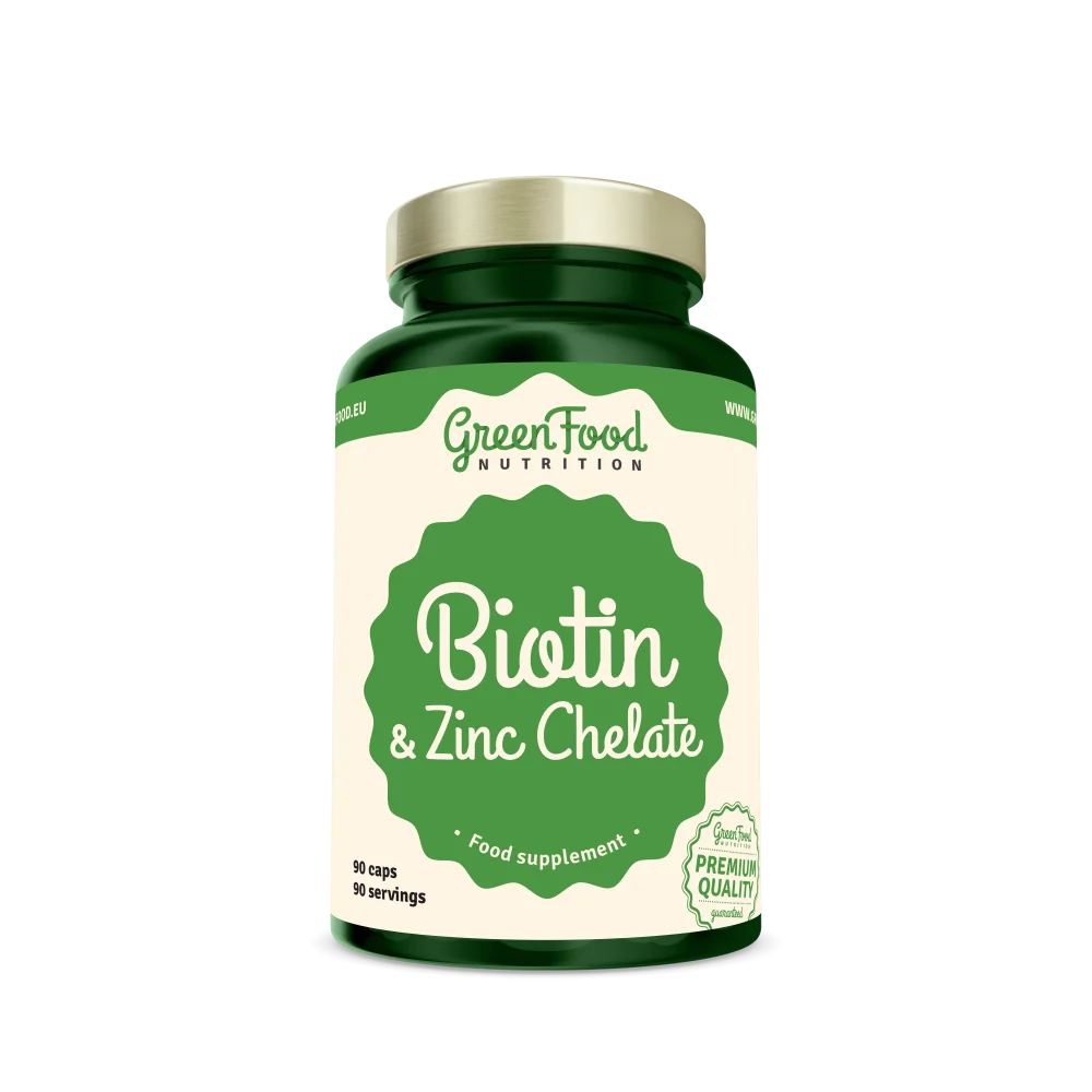 GreenFood Nutrition Biotin&Zinc Chelate 90 kapslí
