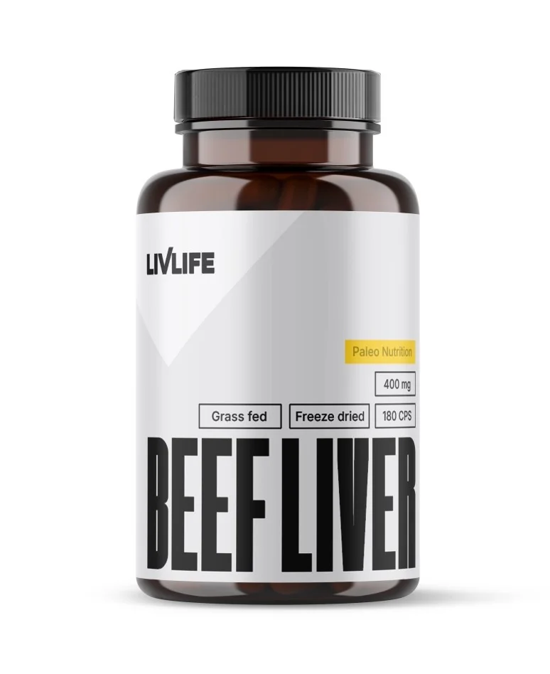Livlife Grass Fed Beef Liver 400 mg 180 kapslí