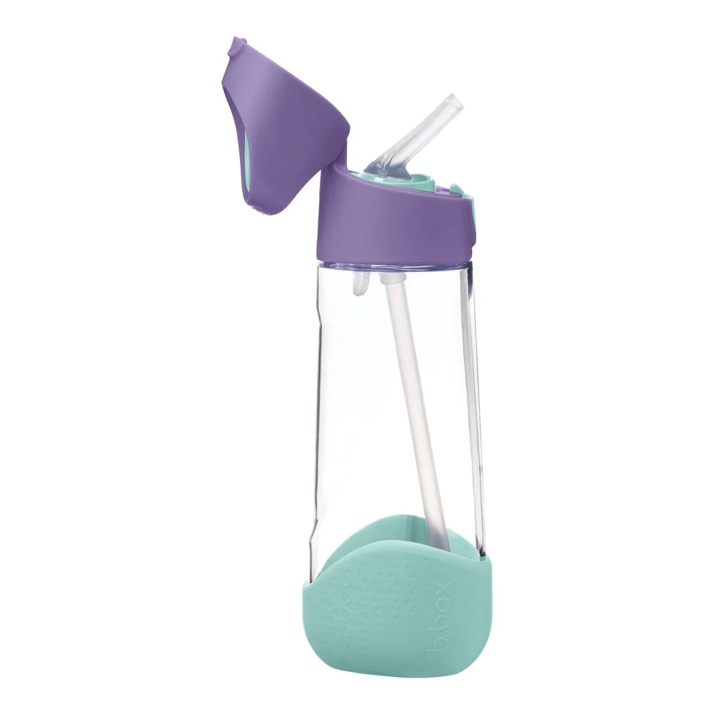 B.BOX Lahev na pití s brčkem 600 ml - lilac pop