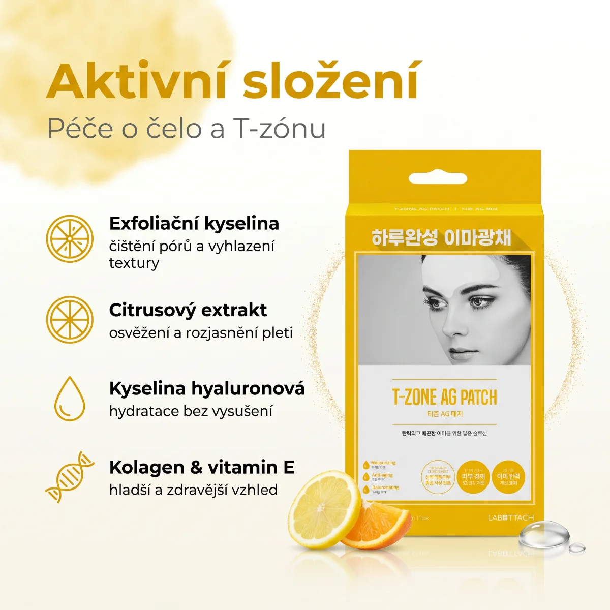 Wooshin Labottach Hydrogelové náplasti na oblast T-zóny 2 ks
