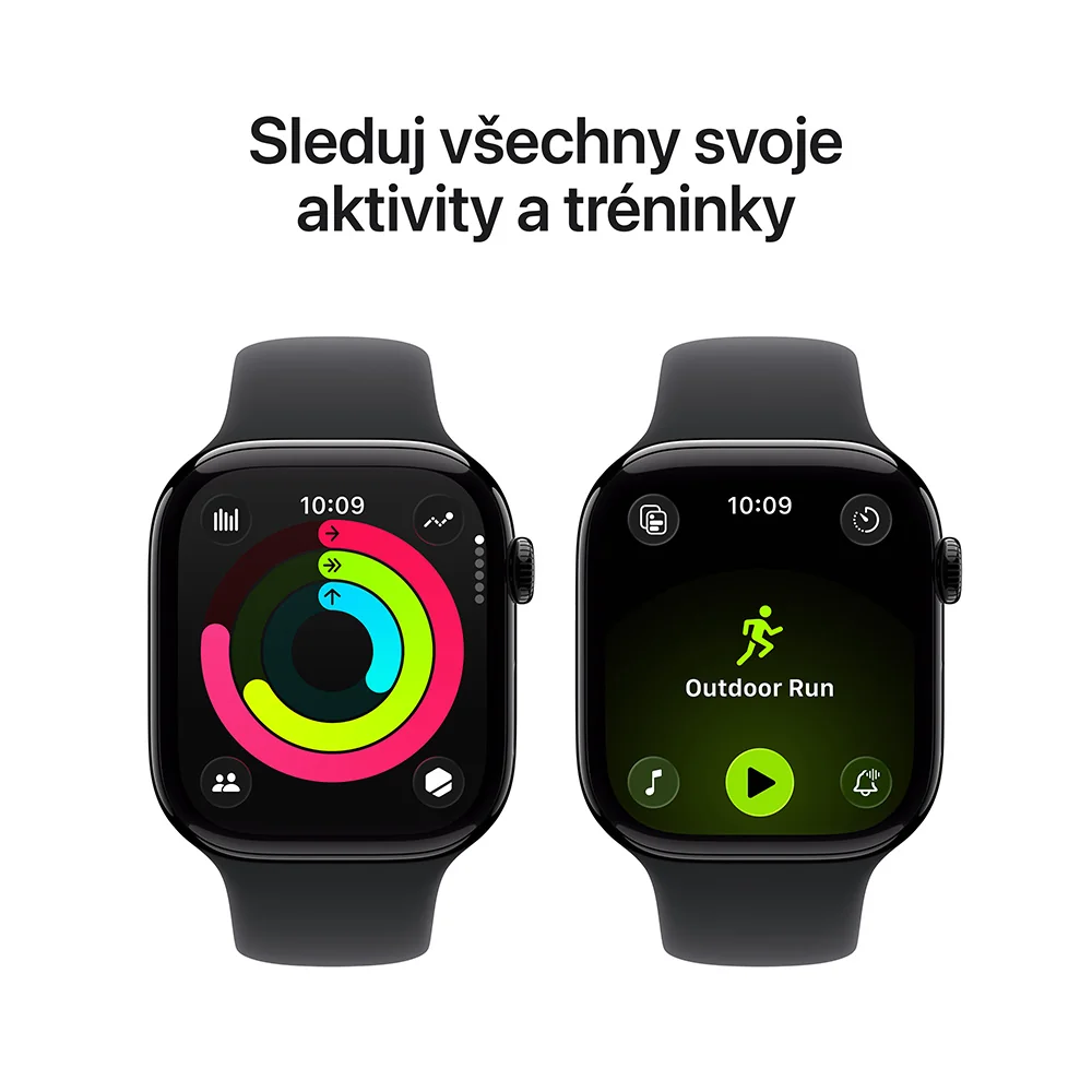Apple Watch Series 11 46mm J. Black, Black SB, M/L chytré hodinky