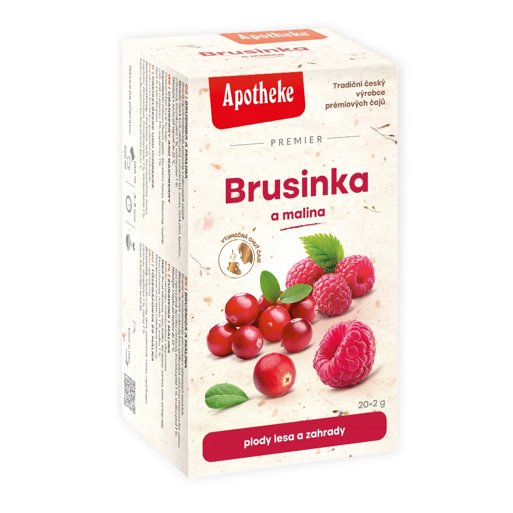 Apotheke Brusinka a malina čaj nálevové sáčky 20x2 g