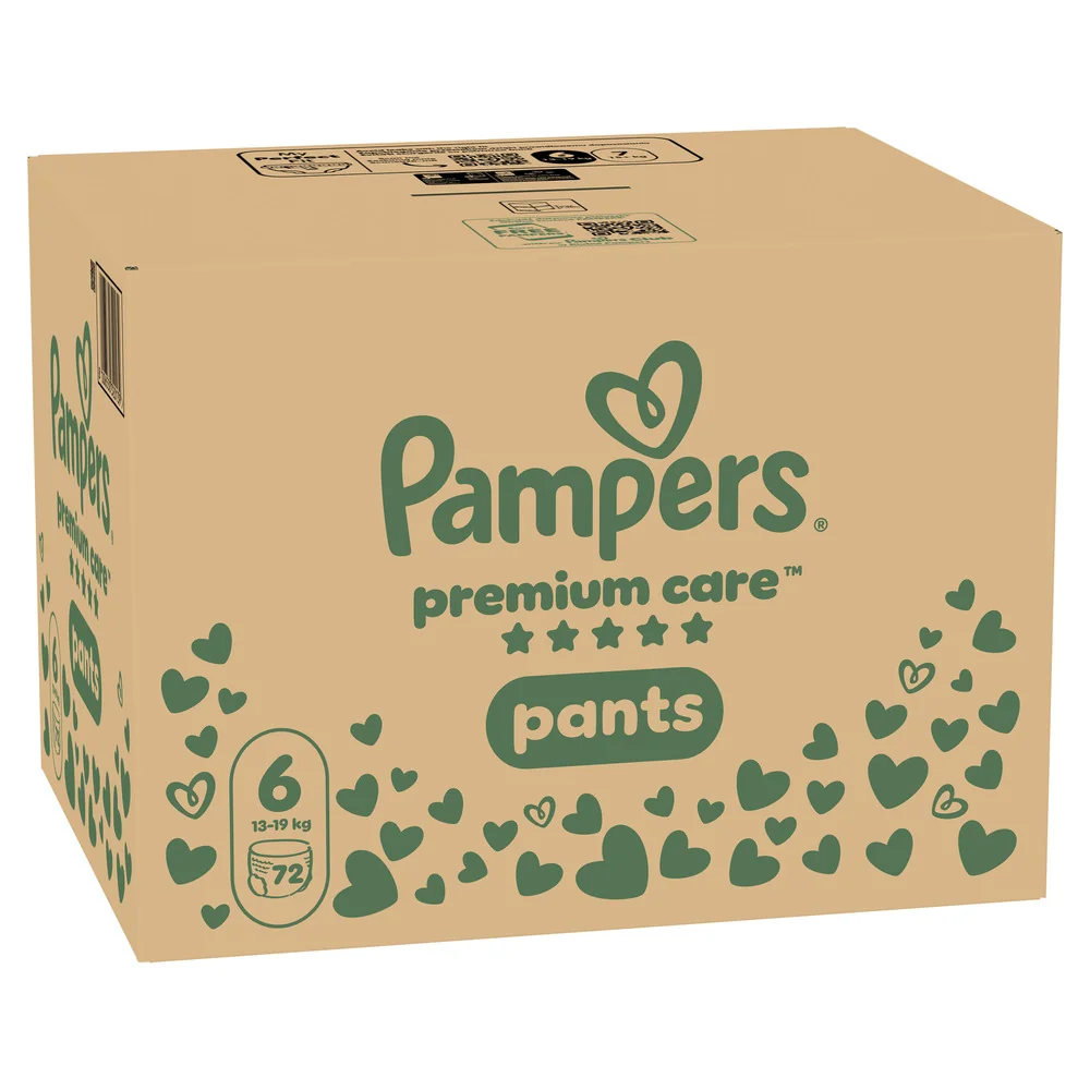 Pampers Premium Care Pants vel. 6 13-19 kg plenkové kalhotky 72 ks