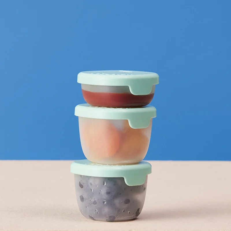 B.BOX Svačinový box střední + krabičky Snack tubs - set zelený