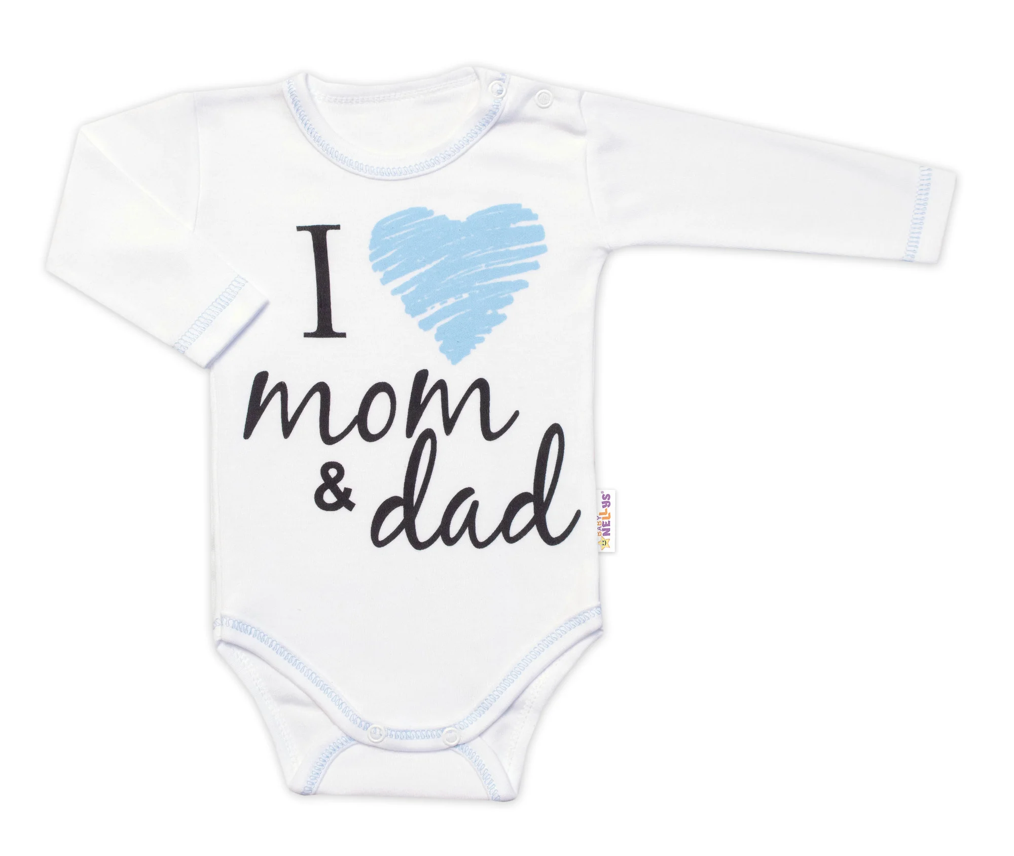 Baby Nellys 5-ti dílná soupravička do porodnice I love mom & dad, kluk, vel.56