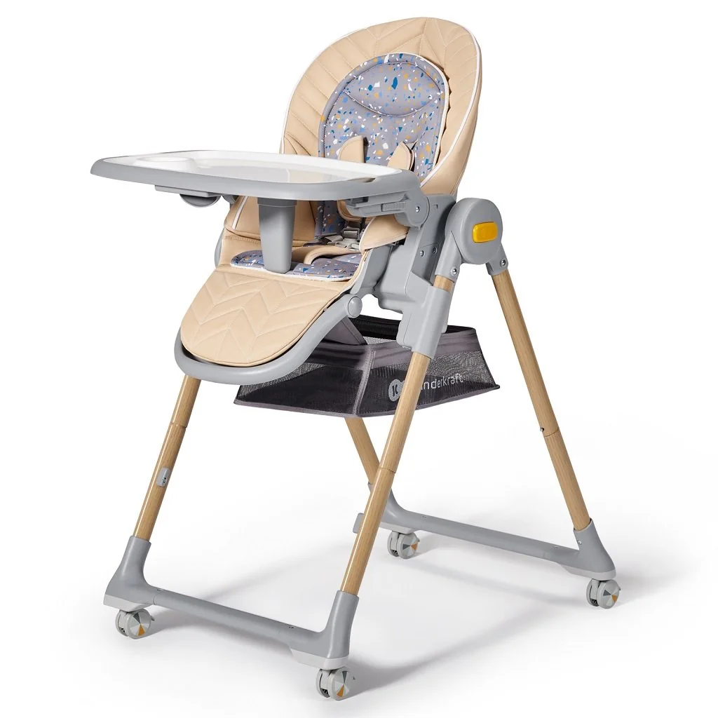 Kinderkraft select Židlička jídelní Lastree Wood, Premium