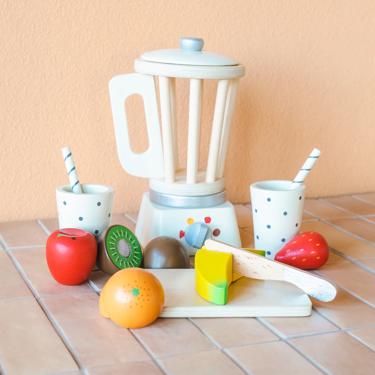 New Classic Toys Dřevěný smoothie mixér s ovocem