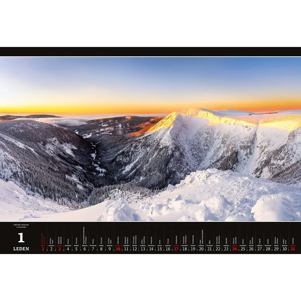Helma Nástěnný kalendář Panorama – Česká republika  2027 48,5 × 33,4 cm
