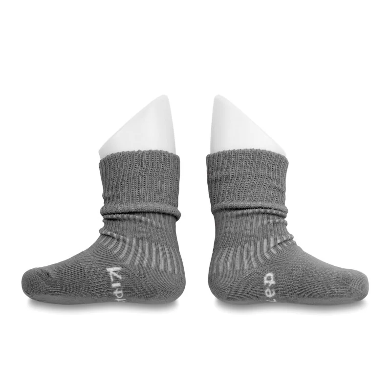 KipKep dětské ponožky Stay-on-Socks 0-6m 2páry Pebble Grey