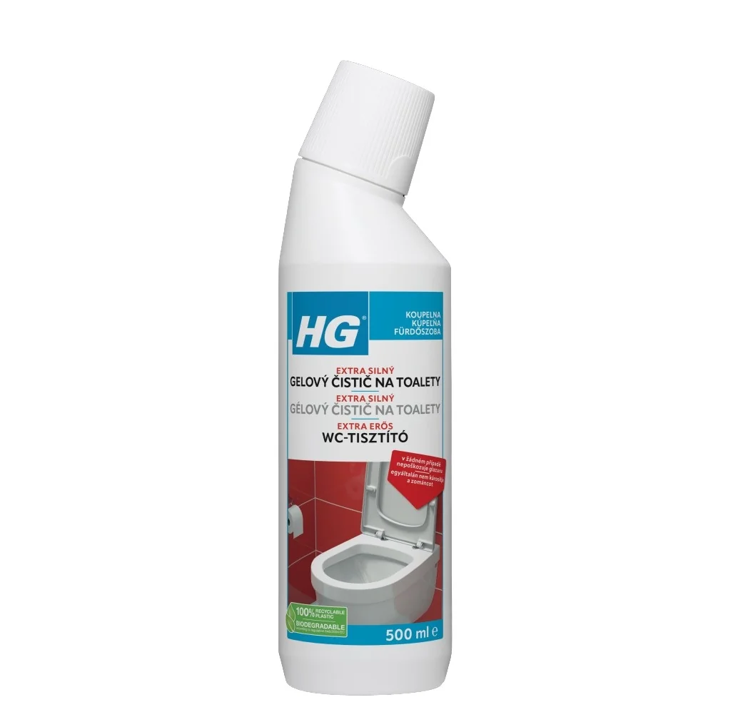 HG Extra silný gelový čistič na toalety 500 ml