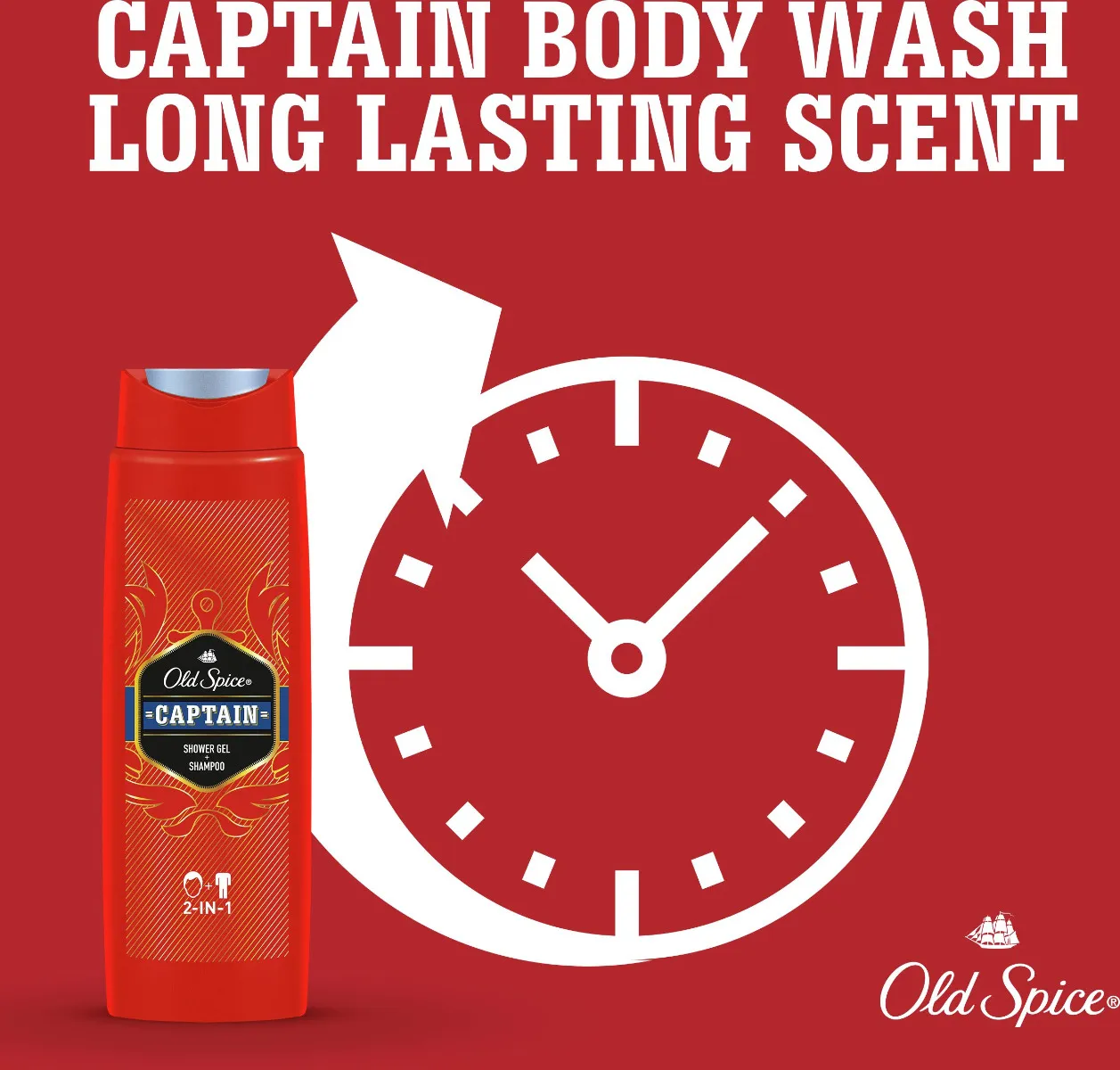 Old Spice Captain Pánský sprchový gel a šampon 250 ml