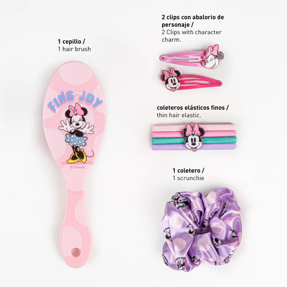 Cerdá Sada vlasových doplňků s hřebenem Minnie 8 ks