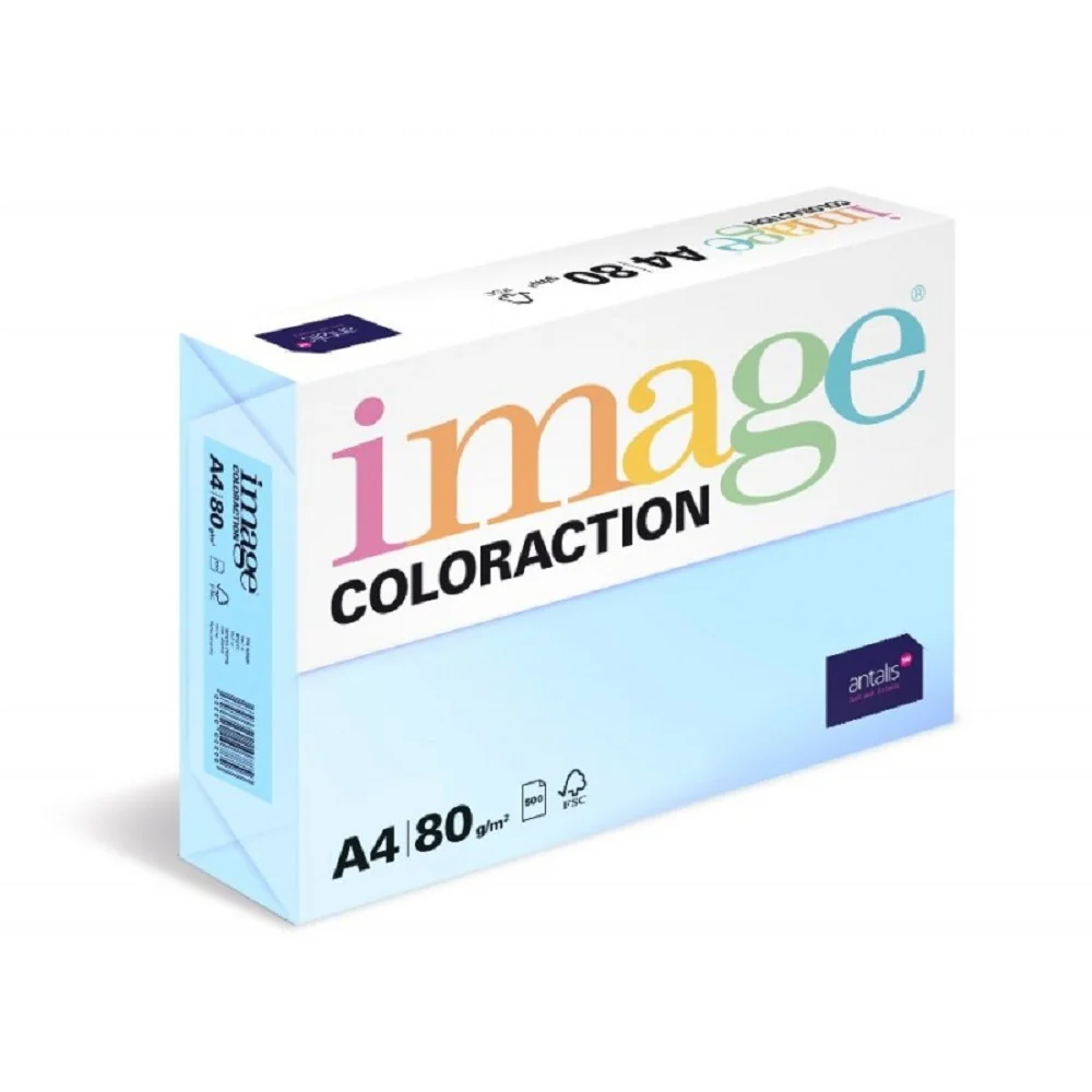 Antalis Lagoon - barevný kancelářský papír, pastelově světle modrý A4, 80 g/m2, 500 listů