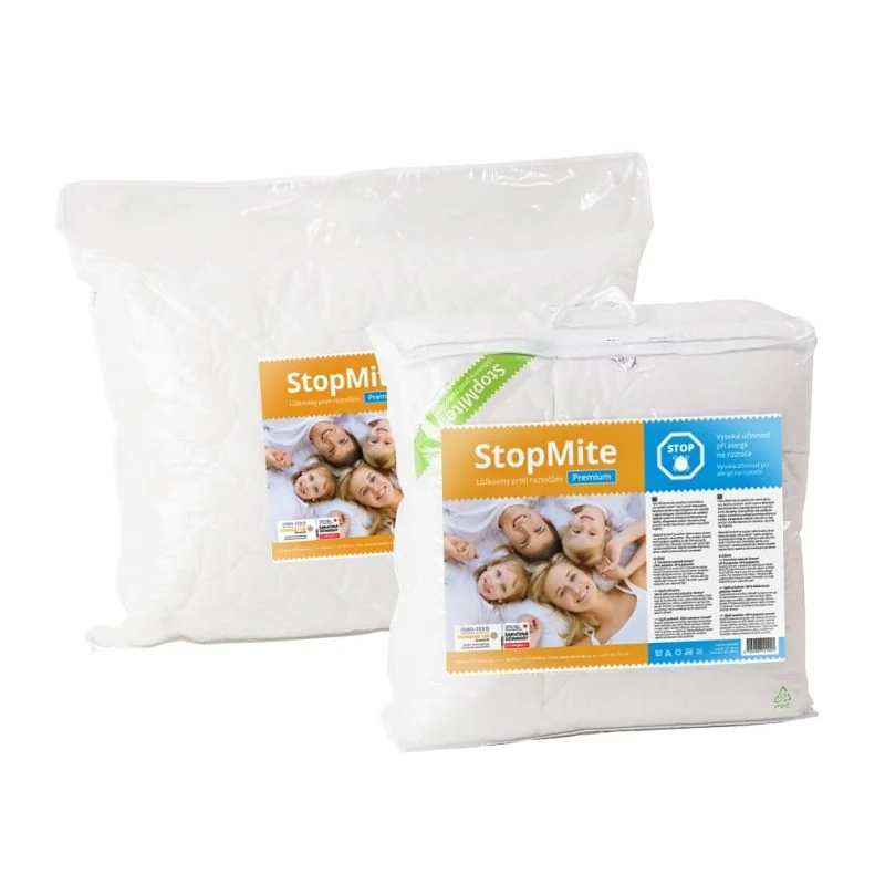 HomeDoctor StopMite Premium Sada polštář + přikrývka – 70 × 90 cm, 140 × 200 cm
