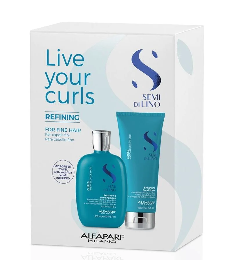 Alfaparf Milano Live Your Curls Refining vylepšující set pro vlnité a kudrnaté jemné vlasy