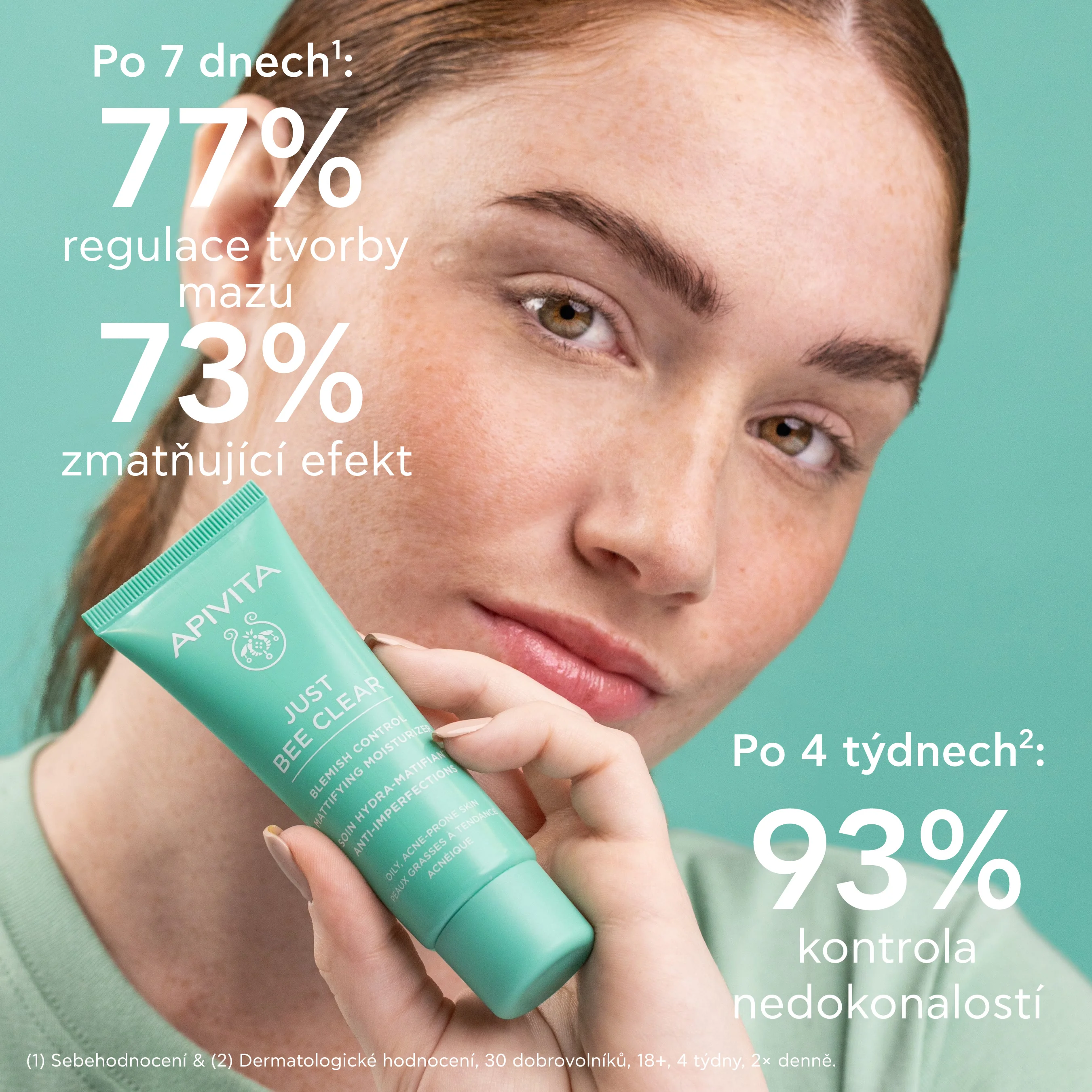 APIVITA Just Bee Clear hydratační krém na pleť se sklonem k akné 40 ml