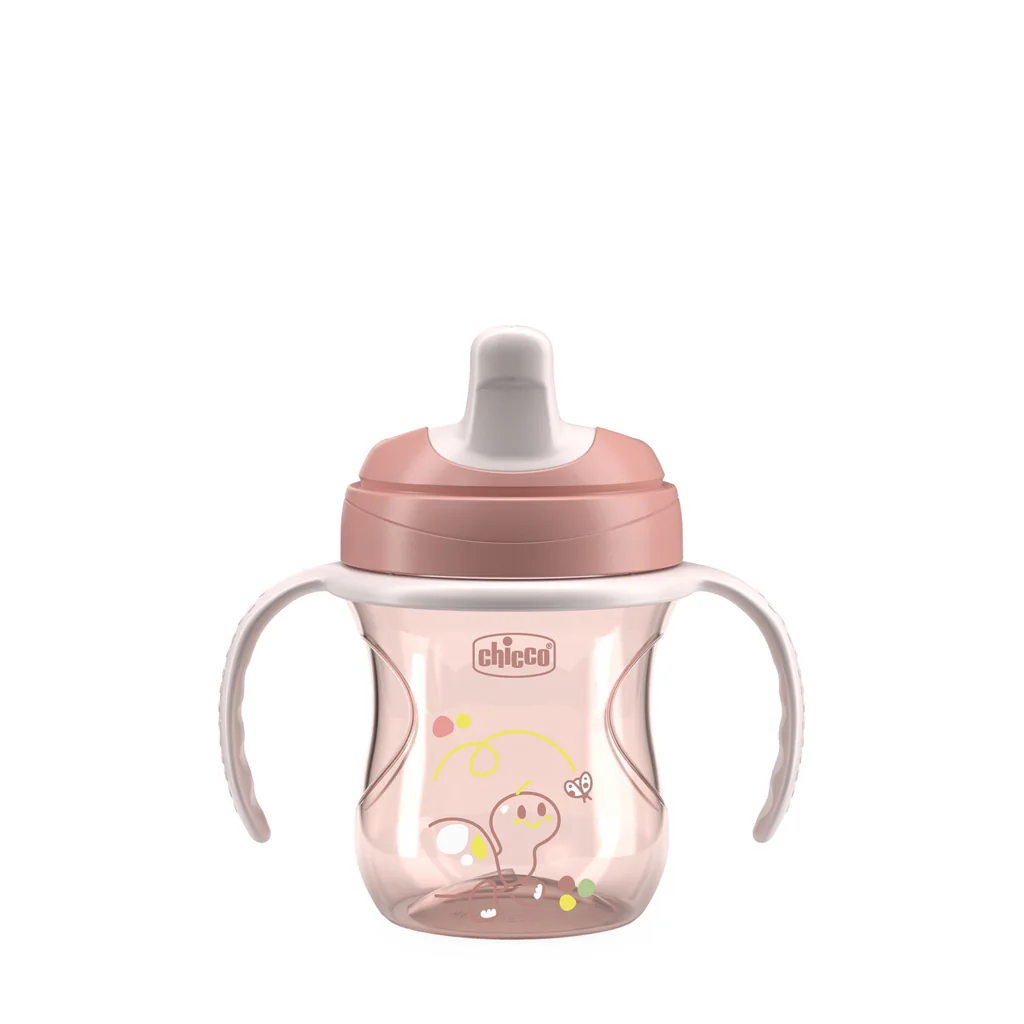 Chicco Hrneček Training s držadly 6m+ 200 ml pink