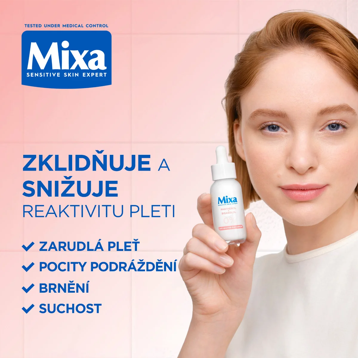 Mixa Anti-Reaction Zklidňující mléčné sérum s panthenolem 30 ml