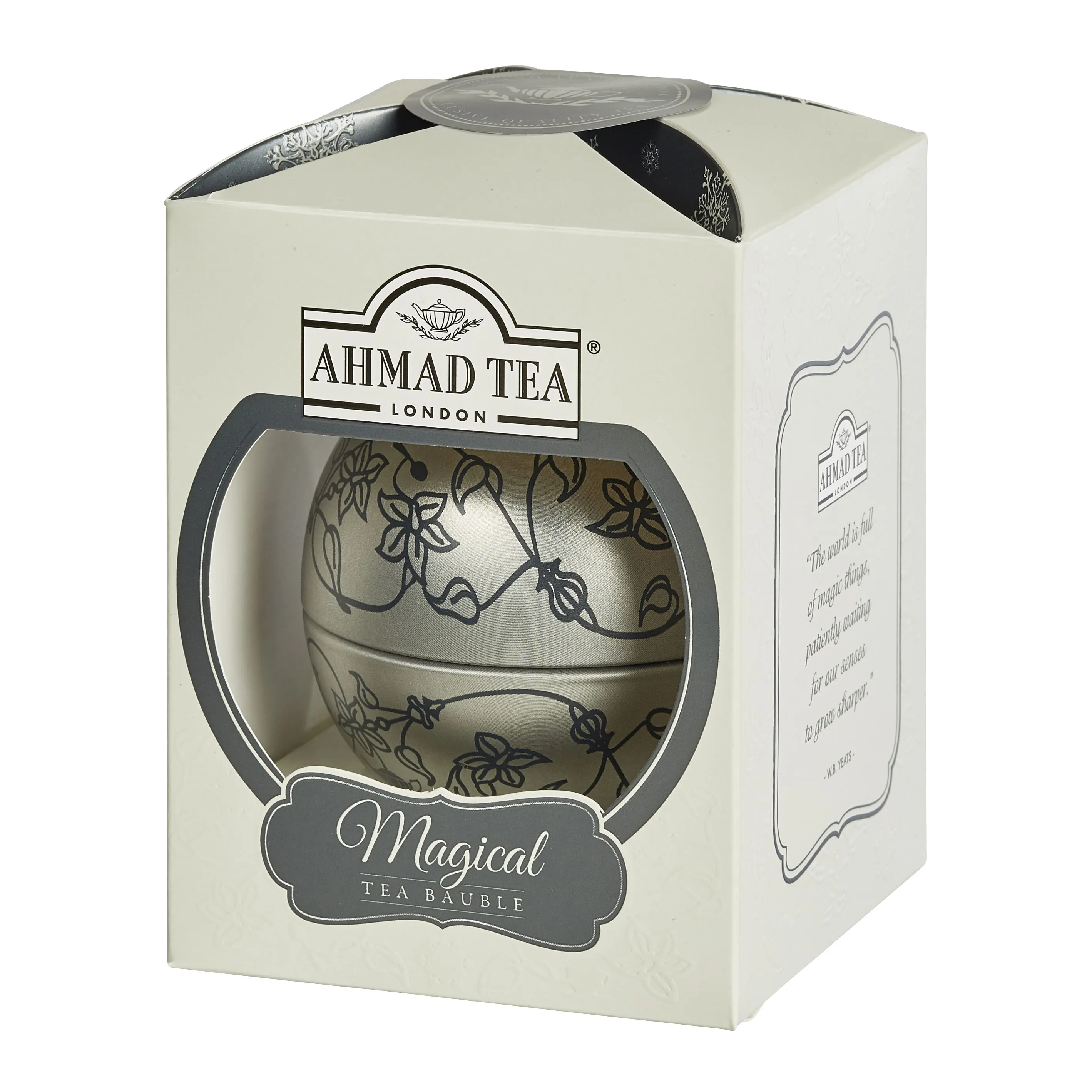 Ahmad Tea Vánoční ozdoba Earl Grey sypaný čaj 30 g stříbrná