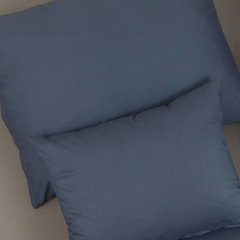 SCANquilt povlečení KLASIK PLUS UNI šedomodrá 140 x 200/70 x 90 cm