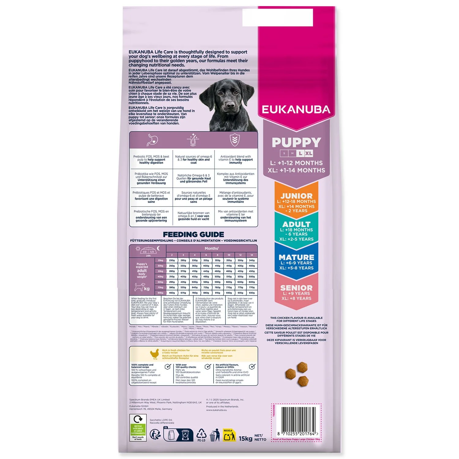 Eukanuba Krmivo Puppy Large rich in fresh chicken 15kg