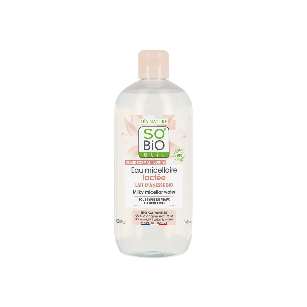 SO’BiO étic micelární voda s oslím mlékem BIO 500 ml