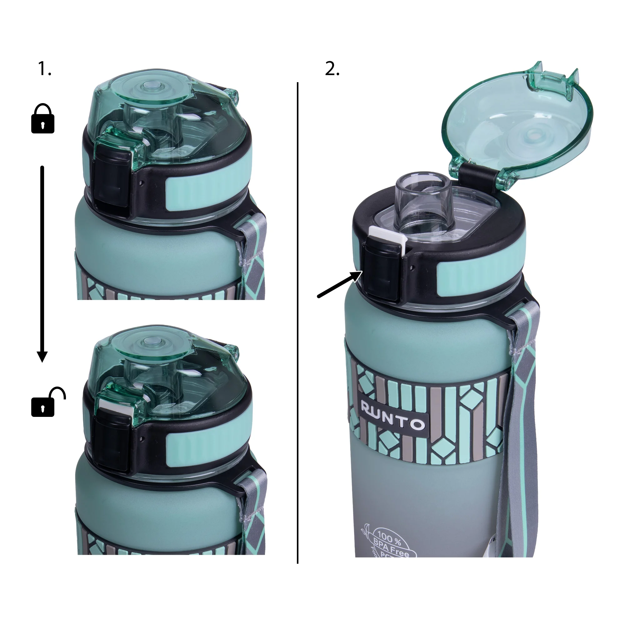 RUNTO Láhev BULLET 650ml Mint