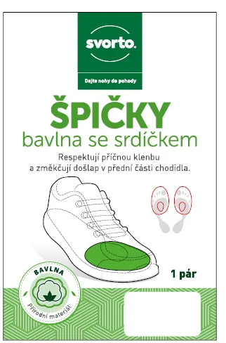 Svorto 025 Špičky bavlna se srdíčkem vel. 41–42 1 pár