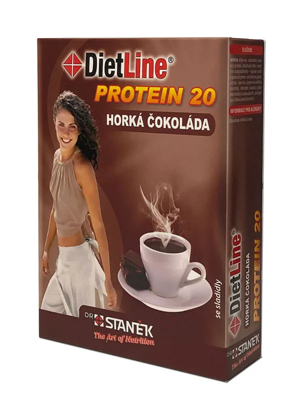 DietLine Protein 20 Horká čokoláda 3 sáčky