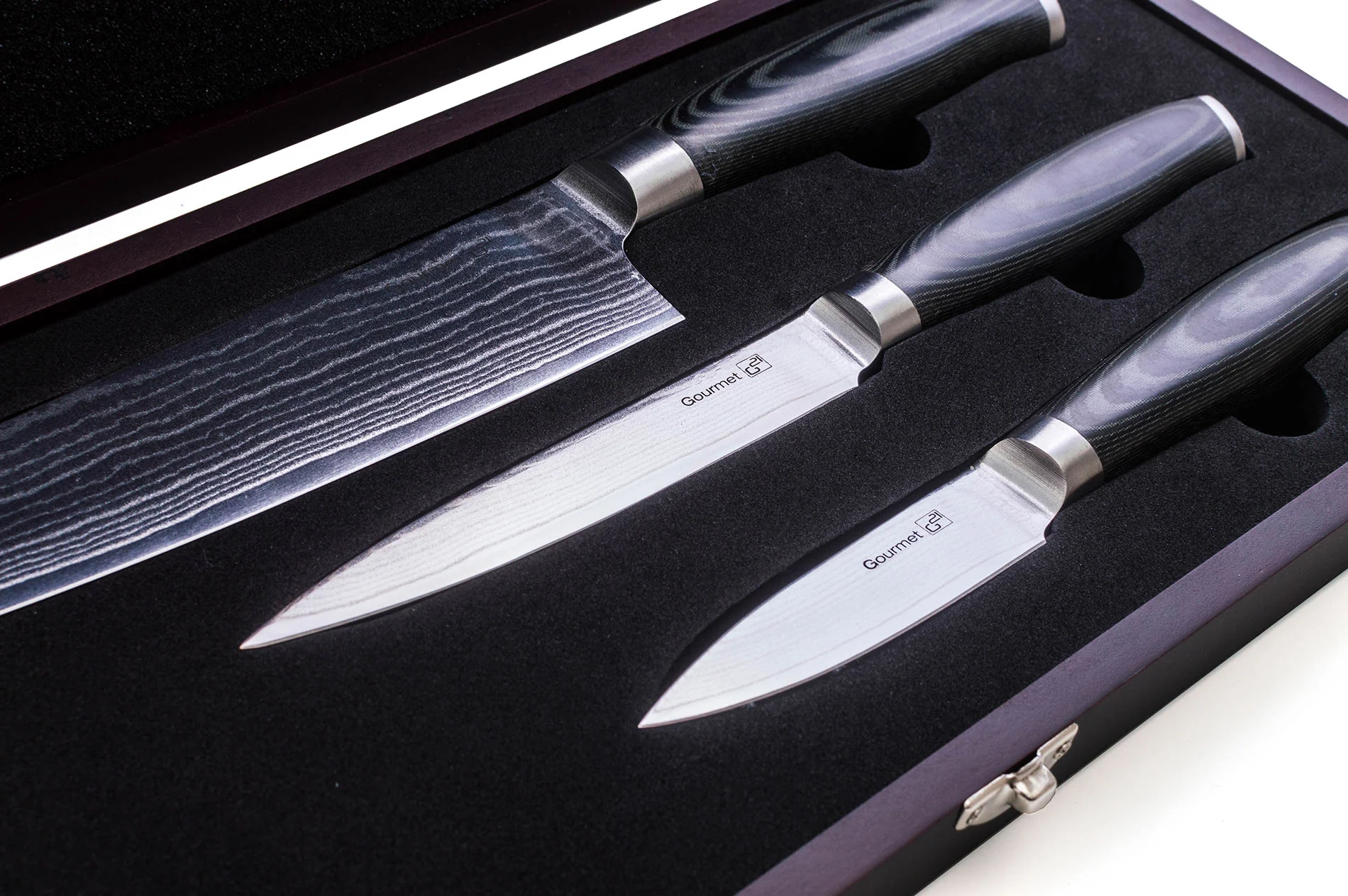 G21 Sada nožů Gourmet Damascus small box 3 ks