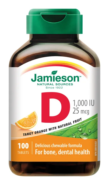 Jamieson Vitamin D3 1000 IU pomeranč 100 cucacích tablet