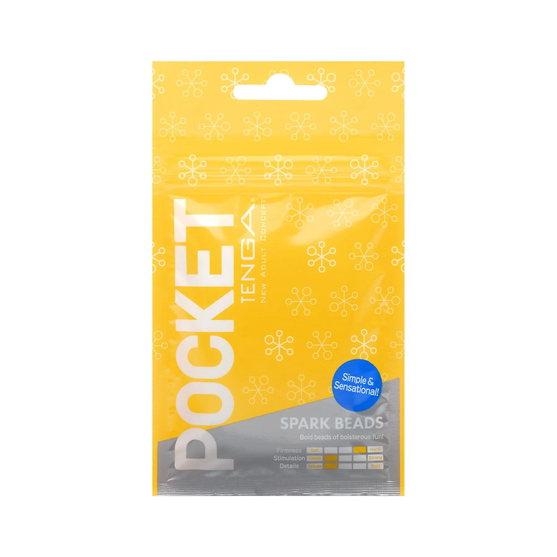 TENGA Jednorázový masturbátor Pocket (7 cm), žlutý