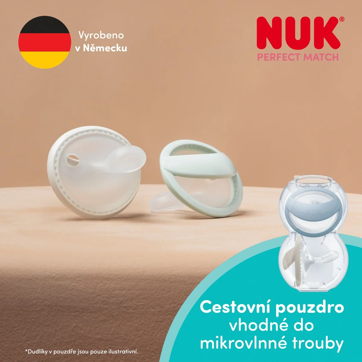 NUK Perfect Match Dudlík 0–6m box 2 ks green/blue