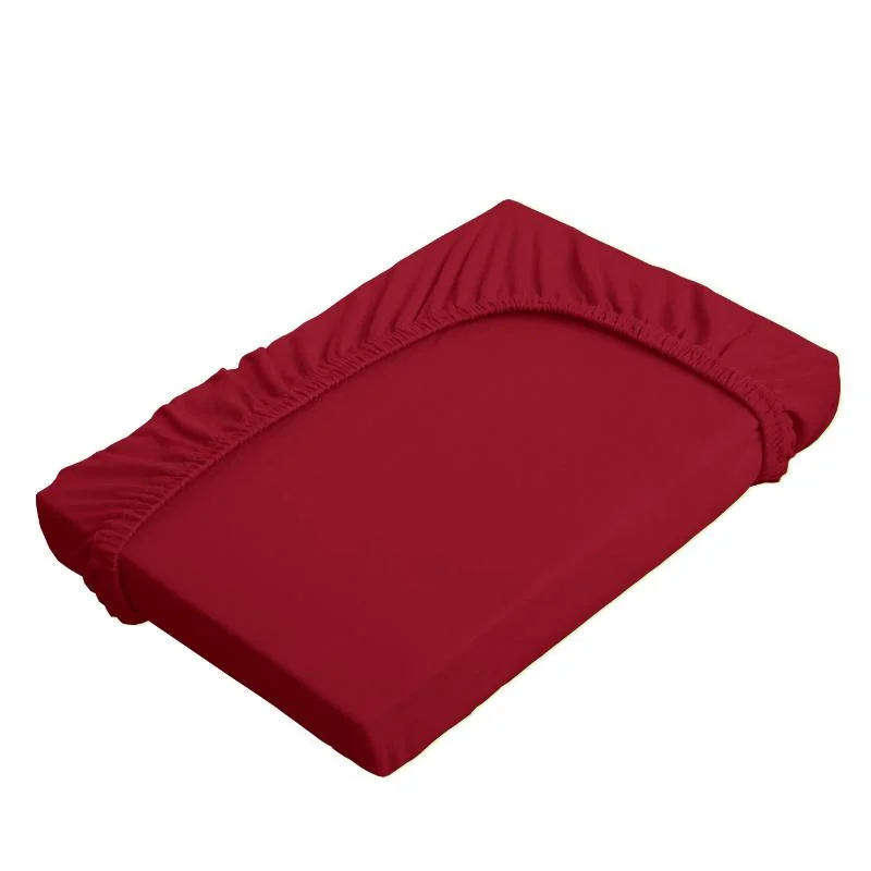 SCANquilt prostěradlo JERSEY ELASTIC LYCRA tmavě červená 180 x 200 cm na výšku matrace až 30 cm