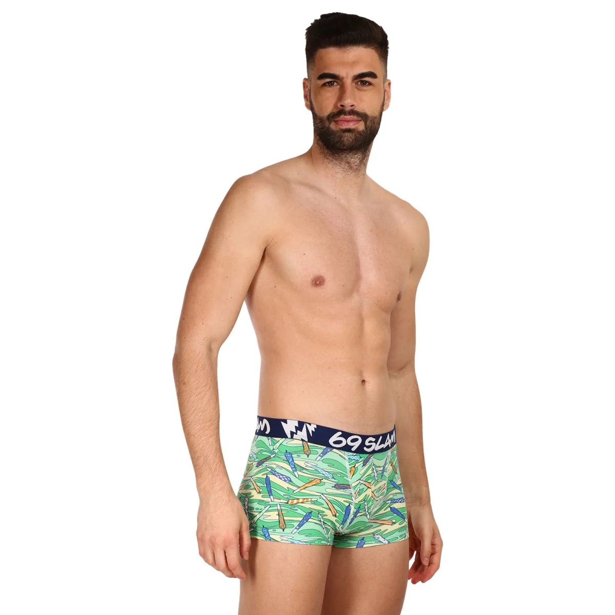69SLAM Pánské boxerky hip bamboo vegan 420 eliyah (MHBVGN-BB) L