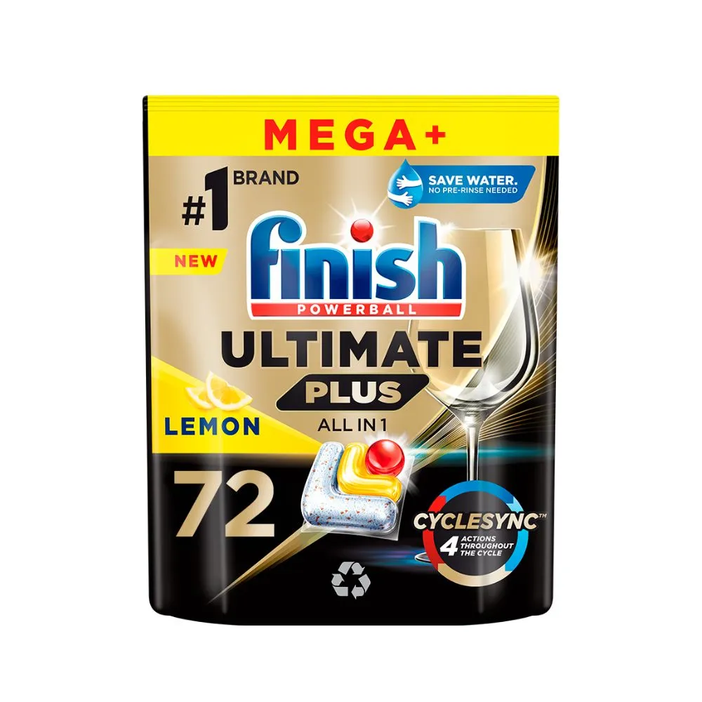 Finish Ultimate Plus All in 1 Lemon kapsle do myčky 72 ks