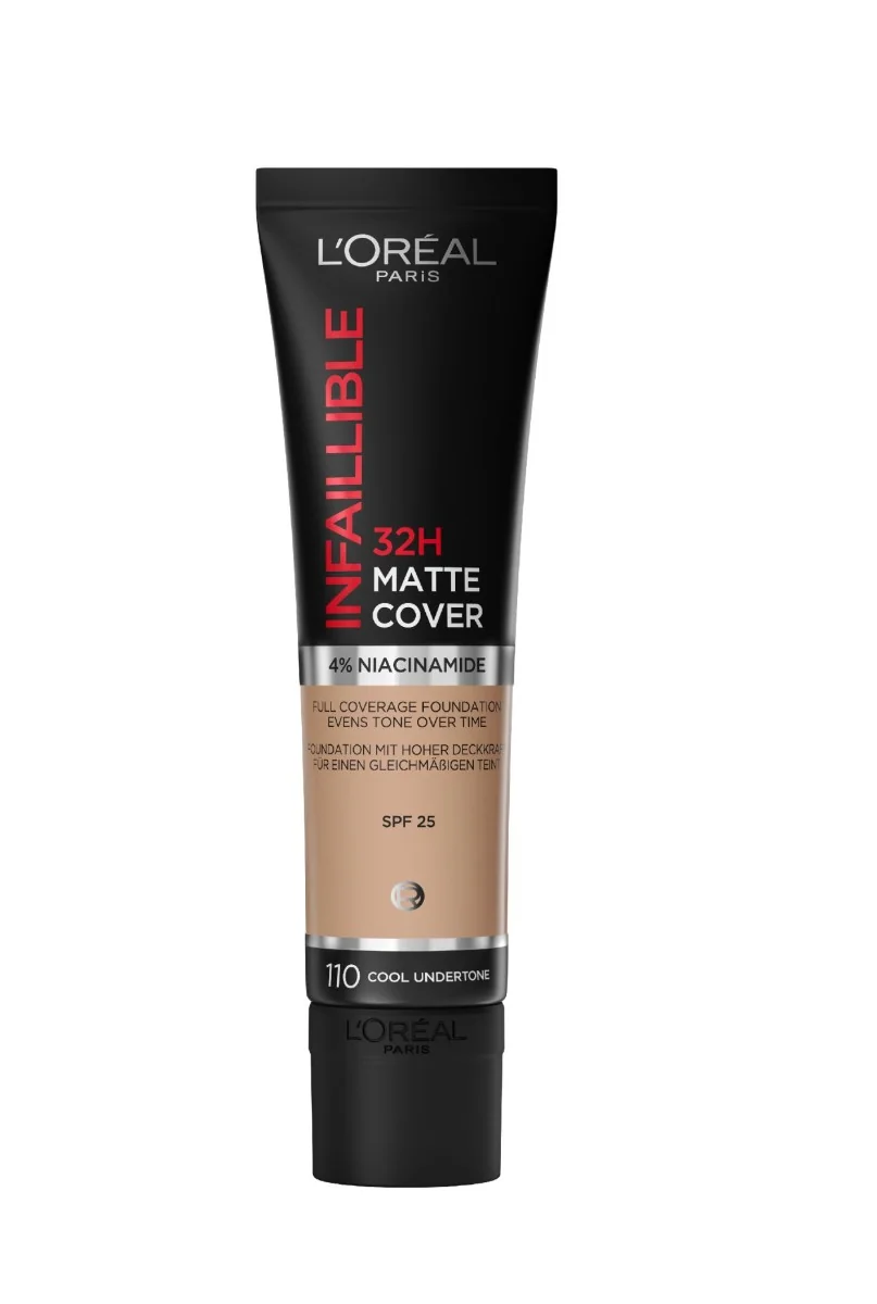 Loréal Paris Infaillible 32H Matte Cover odstín 110 Cool Undertone dlouhotrvající make-up 30 ml