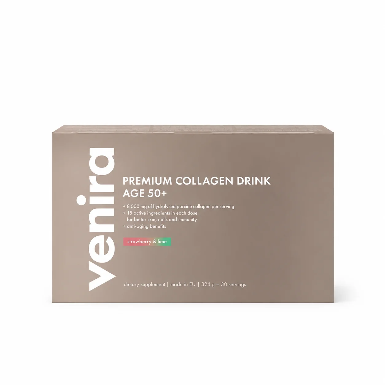 Venira Premium Kolagenový drink 50+ jahoda-limetka 30 sáčků