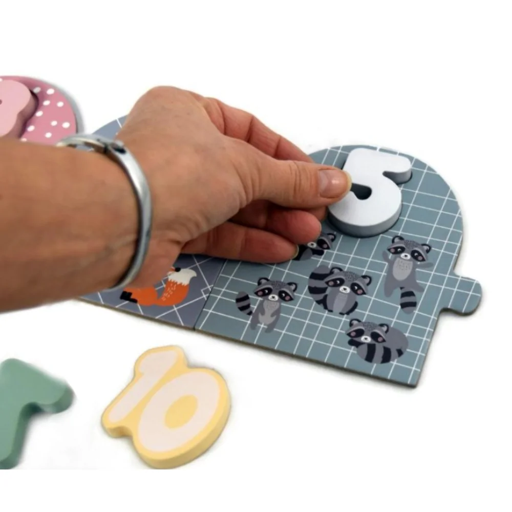 Adam Toys Naučné dřevěné puzzle - počítání