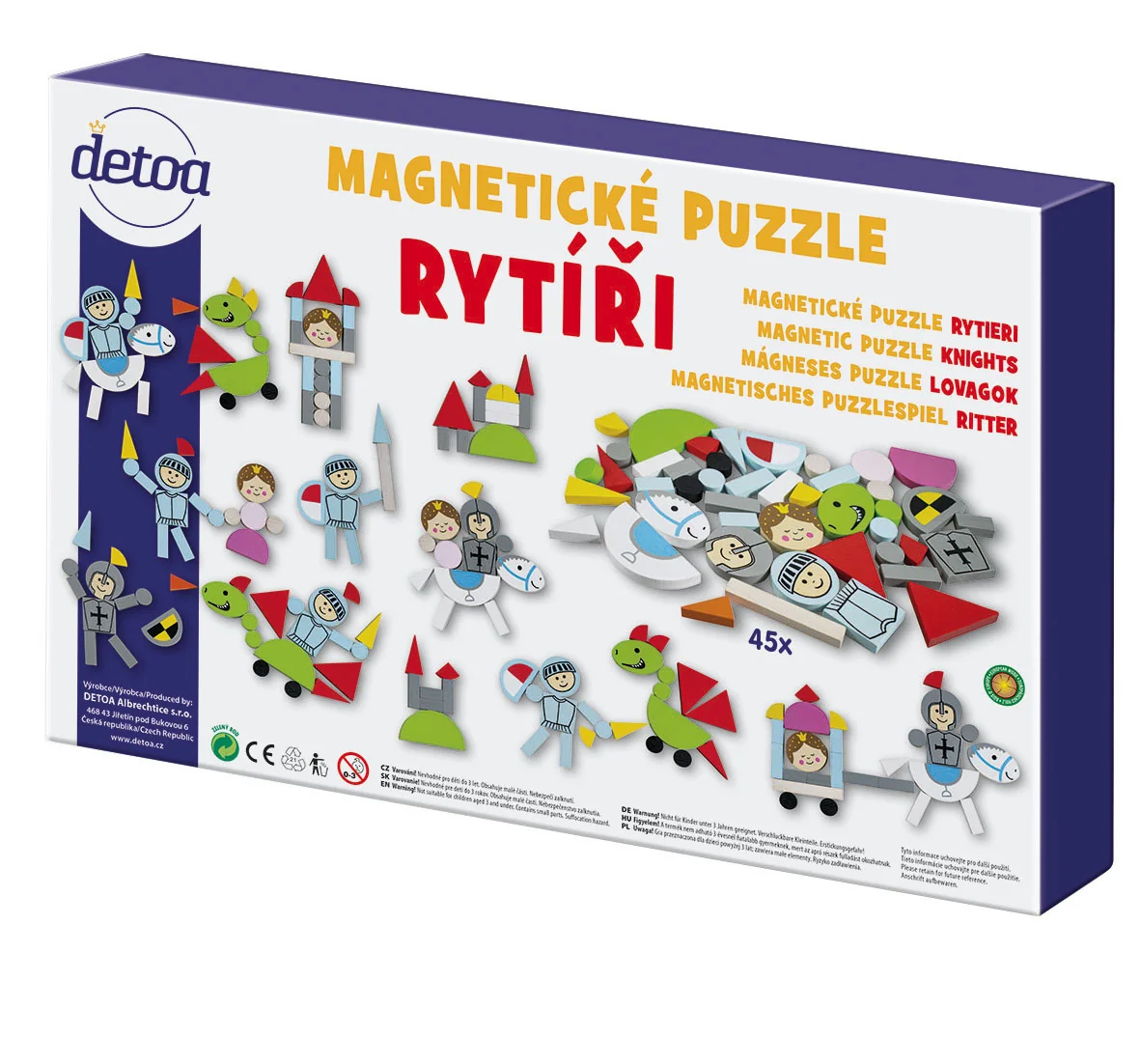 Detoa Magnetické puzzle Rytíři 1 ks