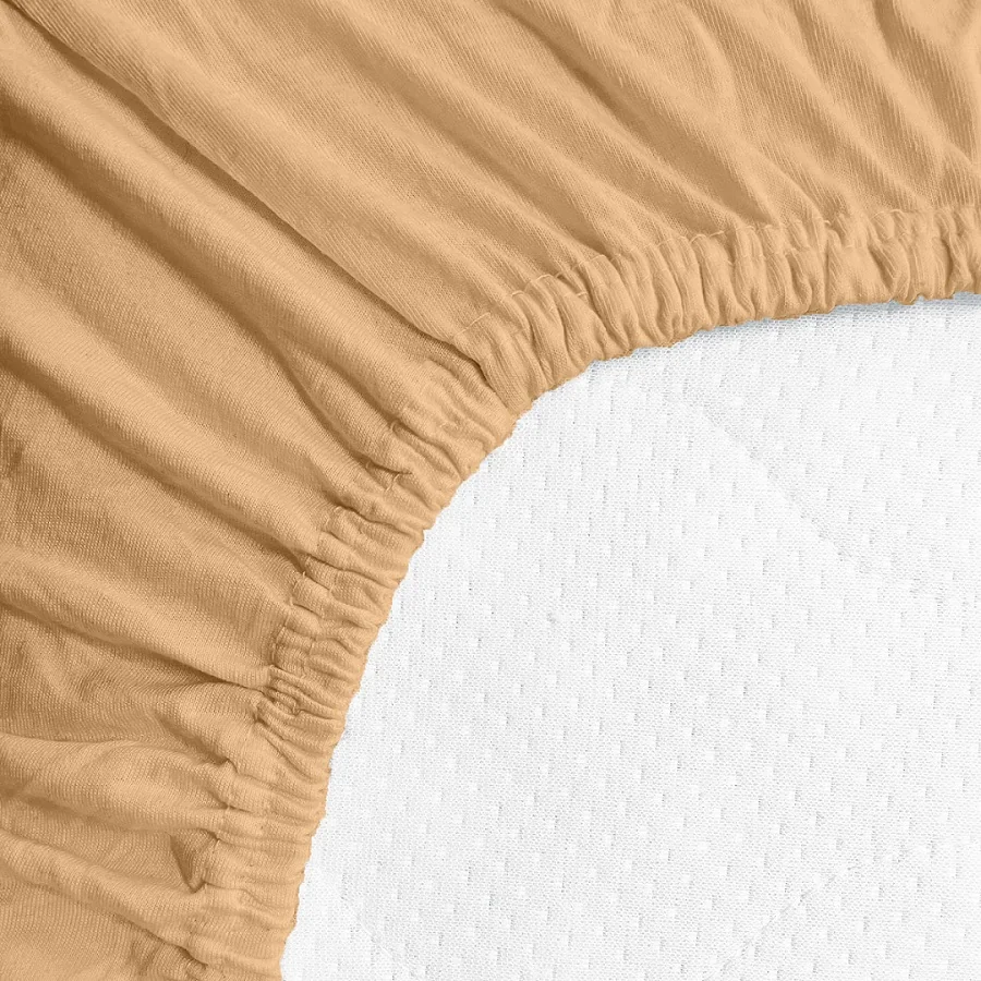 Povlečeme vše Prostěradlo Jersey Lux 90x200 cm béžová
