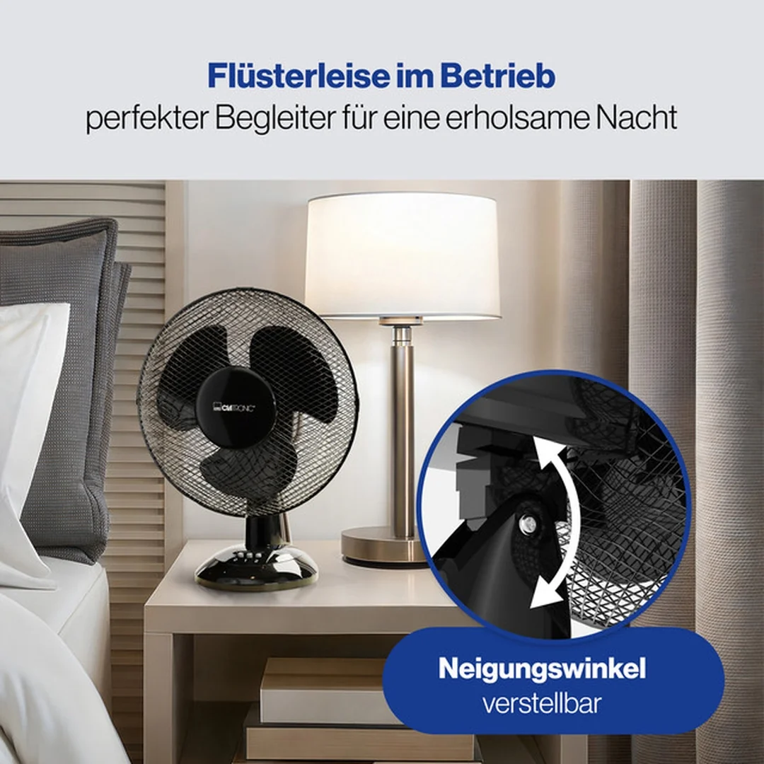 CLATRONIC VL 3601 BK stolní ventilátor 23cm,černý