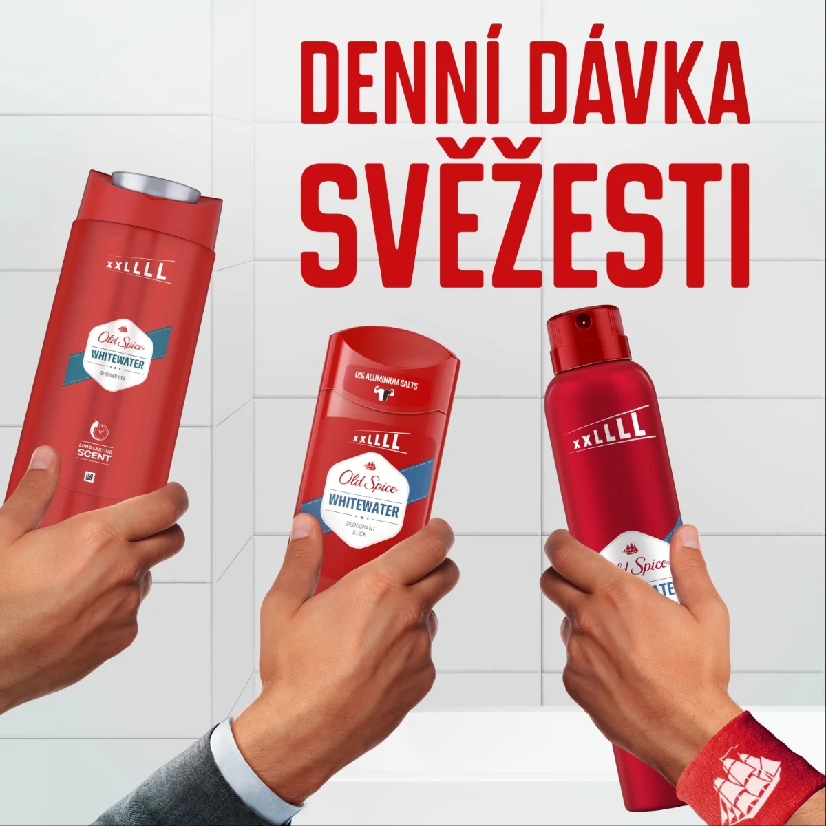 Old Spice Whitewater Pánský tuhý deodorant XXL 85 ml