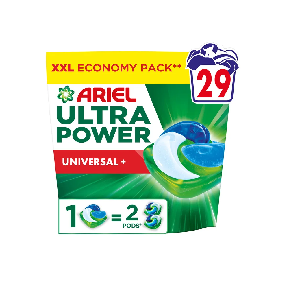 Ariel Ultra Power Pods Universal+ kapsle na praní 29 ks